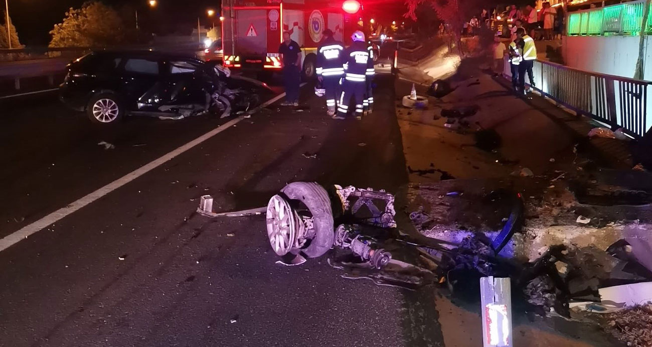 Çorluda feci kaza Anne hayatını kaybetti bebeği ağır yaralandı