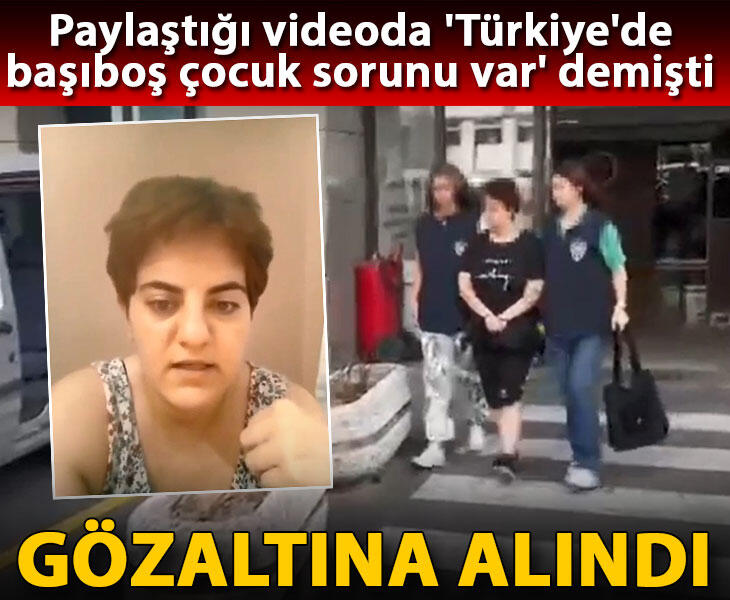 Paylaştığı videoda Türkiyede başıboş çocuk sorunu var diyen kadın gözaltına alındı